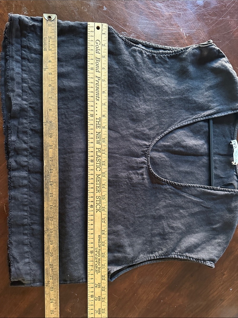 Zara Linen Cool Women's Charcoal Sleeveless Top - Picture 6 of 6